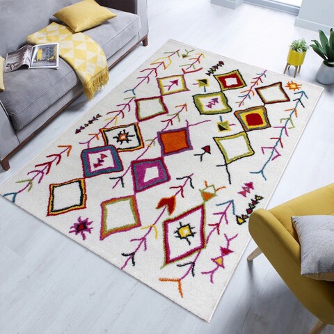 Covor, GR632, 150x230 cm, Poliester, Crem