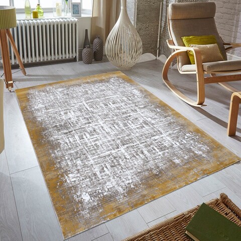 Covor, 2632A, 150x230 cm, Polipropilena, Mustar / Gri / Nurca