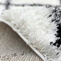 Covor, 3891A White, Negru  , 80x150 cm, Polipropilena , Alb/Negru