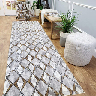 100x150 cm, Gri;Auriu