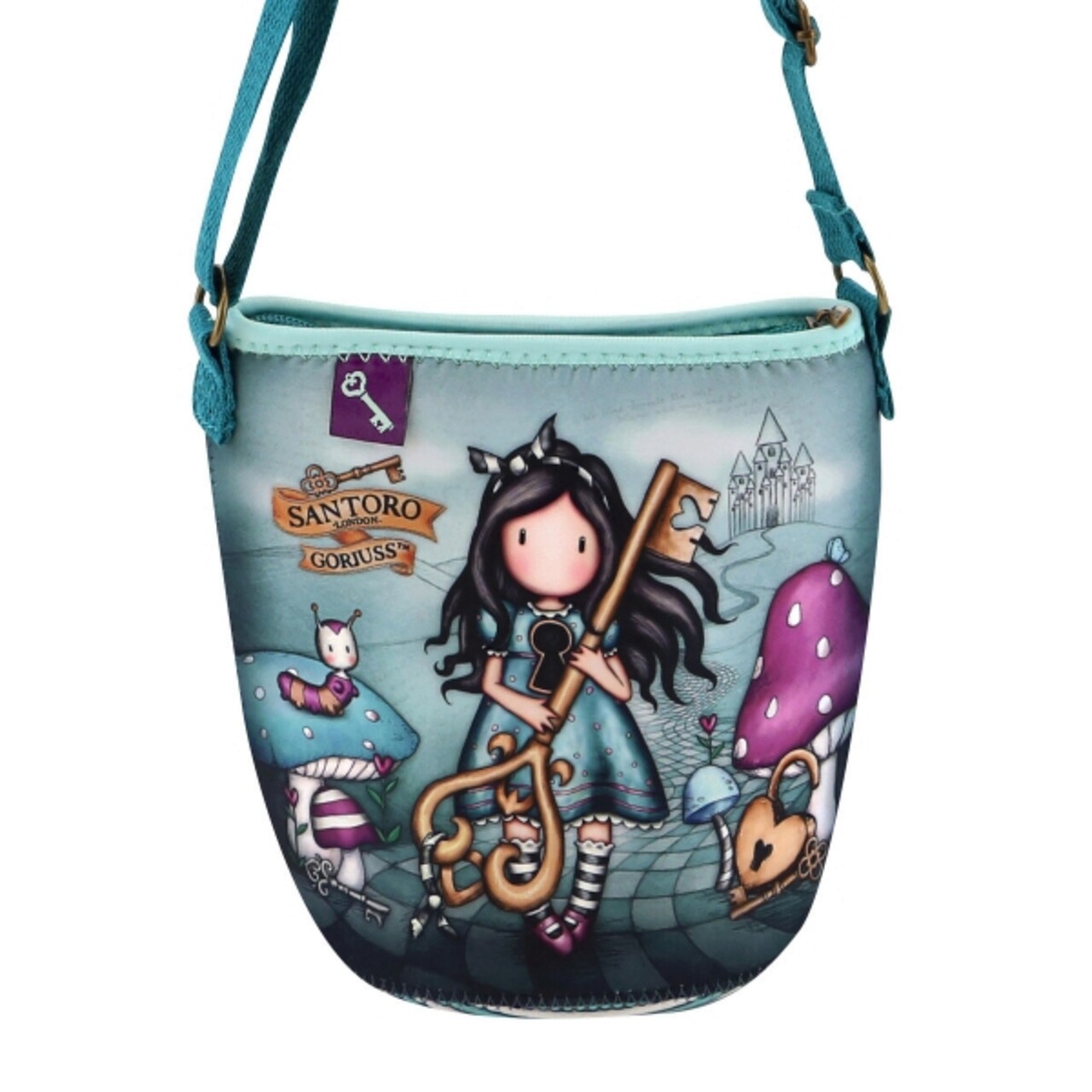 Trousse D'écolier Gorjuss Curiosity – 22.3 X 8.8 X 5.7 Cm – Gris Et Vert – Fermeture éclair