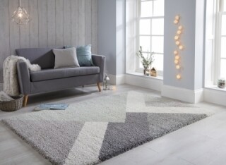 160x230 cm, Verde/Gri