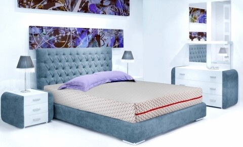 Saltea super ortopedica Viva Memory 180x200x18 cm, structura profilata cu efect de micro-masaj