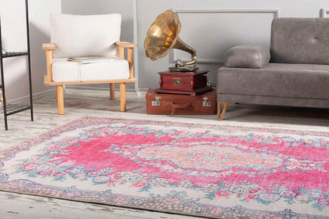 Covor, Pink AL 250 , 75x230 cm, Poliester , Multicolor