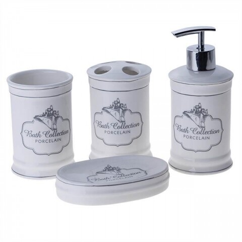 Set de baie InArt, 4 piese, portelan, Bath Collection
