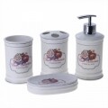 Set de baie InArt, 4 piese, portelan, Bath Collection Roses