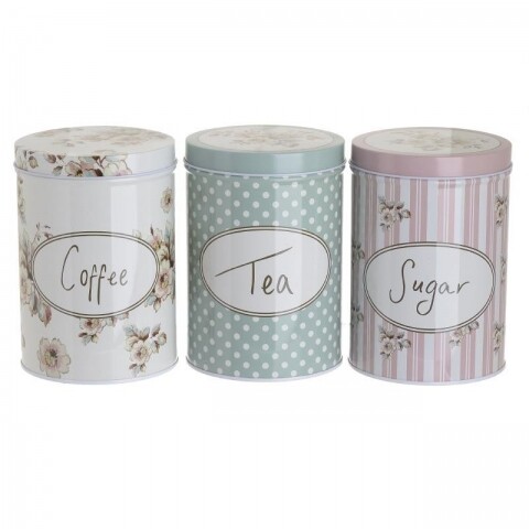 Set 3 cutii pentru depozitare InArt, 10x14.5 cm, Shabby Chic