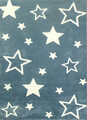 Covor, Machine Star, 80x150 cm, 30% poliester/70% polipropilena, Albastru