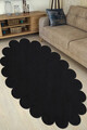 Covor, Ellipse Daisy, Negru