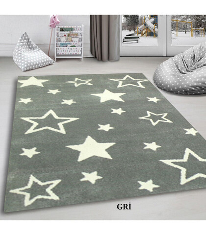 Covor, Machine Star, 160x230 cm, 30% poliester/70% polipropilena, Gri