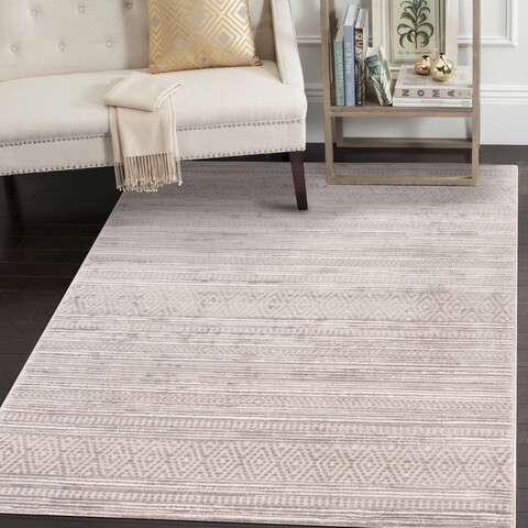 Covor, Motto 4480, 80x150 cm, Polipropilena, Gri / Bej / Maro