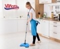 Kézi seprű forgó kefékkel, Vanora Turbo Clean, teleszkópos fogantyú, kék