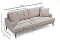 Canapea 2 locuri, Atelier del Sofa, 560ARE1363, Bej