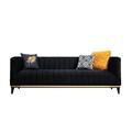 Canapea 3 locuri, Atelier del Sofa, 560ARE1344, Negru
