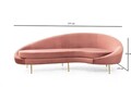 Canapea 3 locuri, Atelier del Sofa, 560ARE1351, Roz