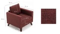 Fotoliu, Atelier del Sofa, 825BLC1514, Rosu claret