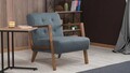 Fotoliu, Balcab Home, 825BLC2320, Lemn de fag, Albastru/Maro