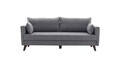 Canapea 3 locuri, Atelier del Sofa, 825BLC1499, Gri