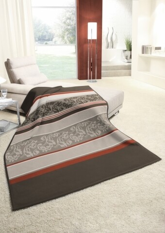 Patura Biederlack Modern Basic Ranke, 150x200 cm, bej/maro