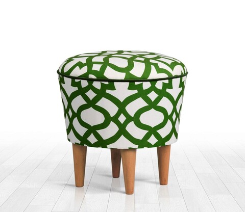 Taburet, Atelier del Sofa, 209FLF1219, Verde/Alb