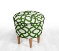 Taburet, Atelier del Sofa, 209FLF1219, Verde/Alb