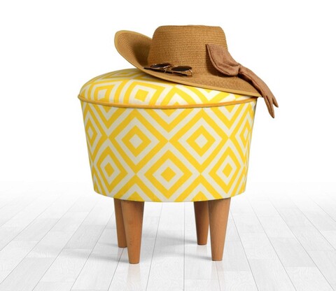 Taburet, Atelier del Sofa, 209FLF1218, Galben