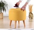 Taburet, Atelier del Sofa, 209FLF1350, Galben