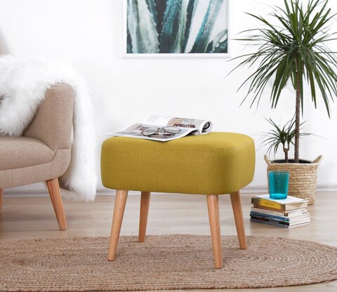 Taburet, Atelier del Sofa, 209FLF1127, Galben