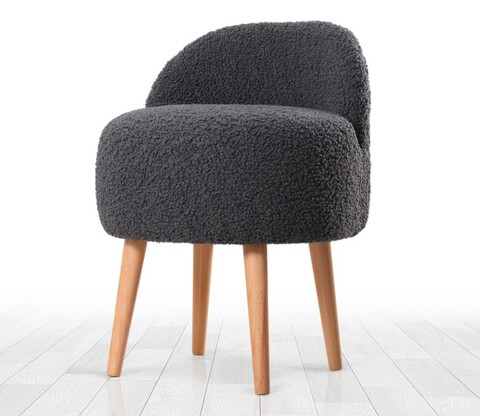 Taburet, Atelier del Sofa, 209FLF1153, Gri inchis