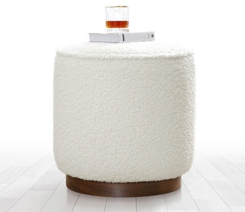 Taburet, Atelier del Sofa, 209FLF1307, Alb