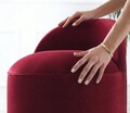 Taburet, Atelier del Sofa, 209FLF1105, Rosu claret