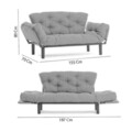 Canapea extensibila 2 locuri, Atelier del Sofa, 859FTN1219, Maro