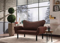 Canapea extensibilă cu 2 locuri, Futon, 859FTN1227, Metal, Maro