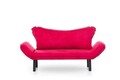 Canapea extensibilă cu 2 locuri, Futon, 859FTN1240, Metal, Fucsia