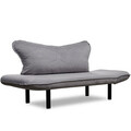 Canapea extensibila 2 locuri, Futon, 859FTN1229, Metal, Gri