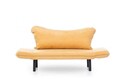 Canapea extensibila 2 locuri, Futon, 859FTN1241, Metal, Galben mustar