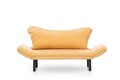 Canapea extensibila 2 locuri, Futon, 859FTN1241, Metal, Galben mustar