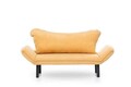 Canapea extensibila 2 locuri, Futon, 859FTN1241, Metal, Galben mustar