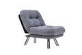 Fotoliu extensibil, Futon, 859FTN2321, Metal, Gri