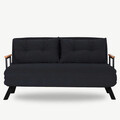 Canapea extensibila 2 locuri, Atelier del Sofa, 859FTN2706, Negru