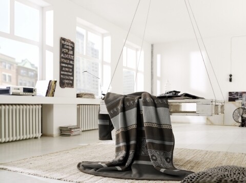 Patura Biederlack Maurus, 150x200 cm, maro/gri