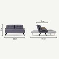 Canapea extensibila 2 locuri, Atelier del Sofa, 859FTN2709, Galben mustar
