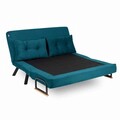 Canapea extensibila 2 locuri, Futon, 859FTN1276, Metal , Verde petrol