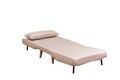 Fotoliu extensibil, Futon, 859FTN2331, Metal , Crem