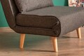 Fotoliu extensibil, Futon, 859FTN2328, Metal , Gri inchis
