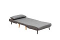 Fotoliu extensibil, Futon, 859FTN2328, Metal , Gri inchis