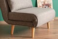 Fotoliu extensibil, Futon, 859FTN2330, Metal , Gri deschis