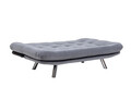 Canapea extensibila cu 3 locuri, Futon, 859FTN2802, Metal, Gri