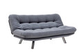 Canapea extensibila cu 3 locuri, Futon, 859FTN2802, Metal, Gri