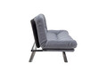 Canapea extensibila cu 3 locuri, Futon, 859FTN2802, Metal, Gri